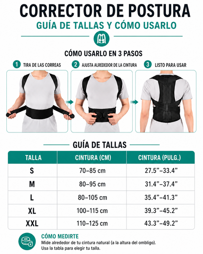 Corrector De Postura columna Unisex