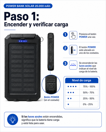 Cargador Solar Power Bank